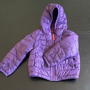 Primary 2T purple lightweight puffer